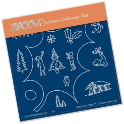 (GRO-CH-40789-01)Groovi® Baby plate A6 HOLLY OUTLINE