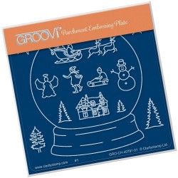 (GRO-CH-40791-01)Groovi® Baby plate A6 SNOW GLOBE OUTLINE