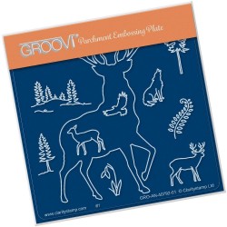 (GRO-CH-40792-01)Groovi® Baby plate A6 STAG OUTLINE