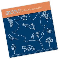 (GRO-CH-40794-01)Groovi® Baby plate A6 LEAF OUTLINE