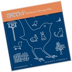 (GRO-CH-40795-01)Groovi® Baby plate A6 BIRD OUTLINE
