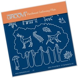 (GRO-CH-40796-01)Groovi® Baby plate A6 GROVE TREES OUTLINE
