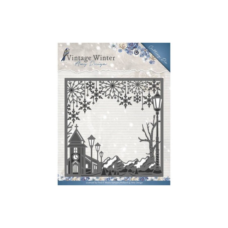 (ADD10120)Die - Amy Design - Vintage Winter - Village Frame Square