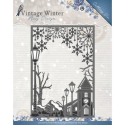(ADD10121)Die - Amy Design - Vintage Winter - Village Frame Straight