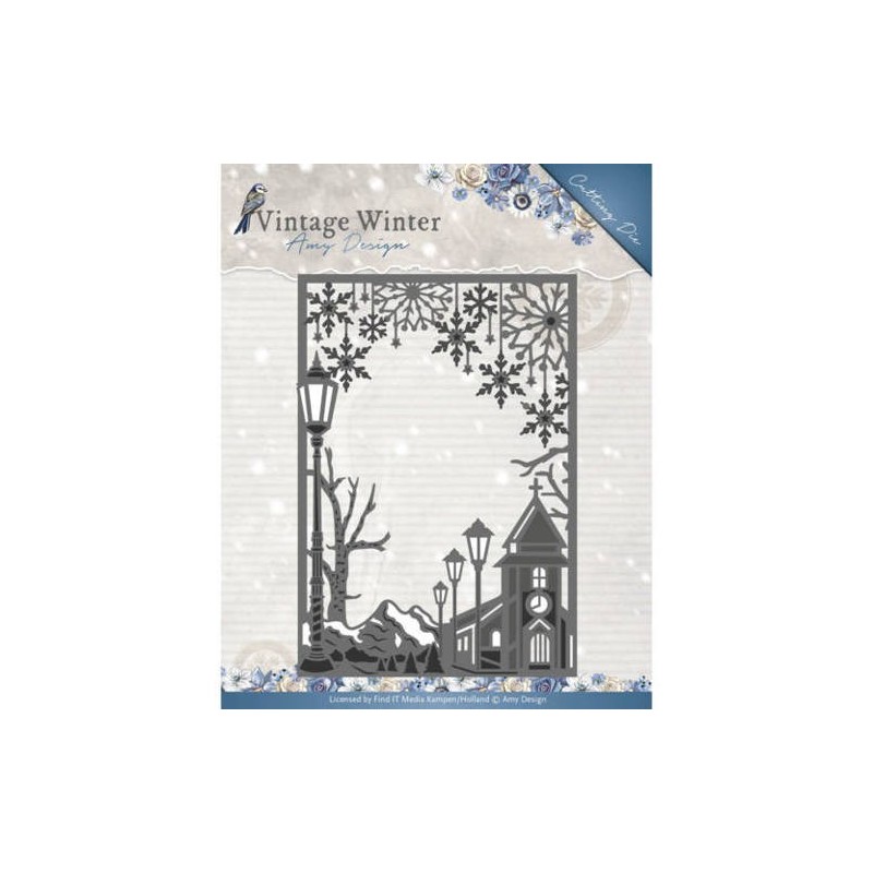 (ADD10121)Die - Amy Design - Vintage Winter - Village Frame Straight