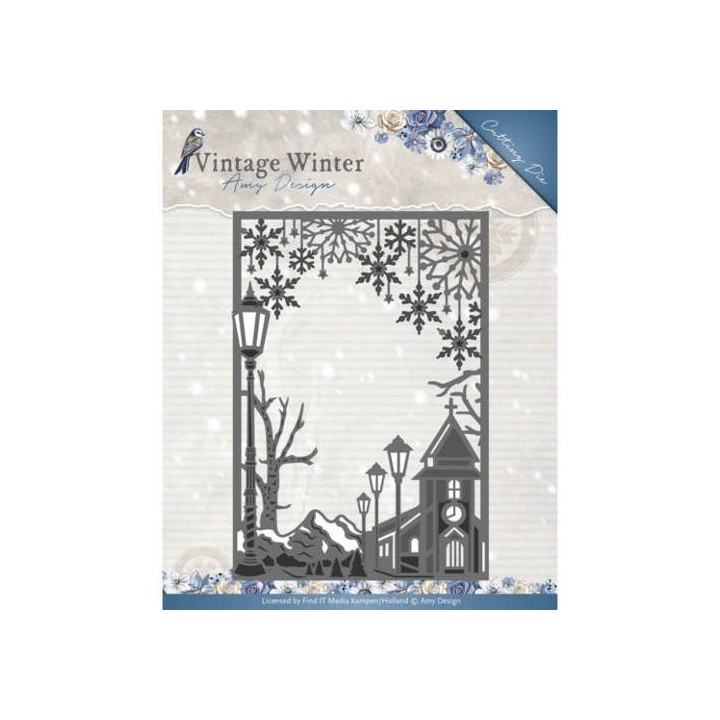 (ADD10121)Die - Amy Design - Vintage Winter - Village Frame Straight