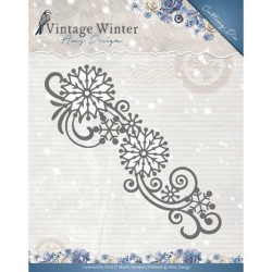(ADD10123)Die - Amy Design - Vintage Winter - Snowflake Swirl Border