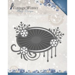 (ADD10124)Die - Amy Design - Vintage Winter - Snowflake Swirl Label