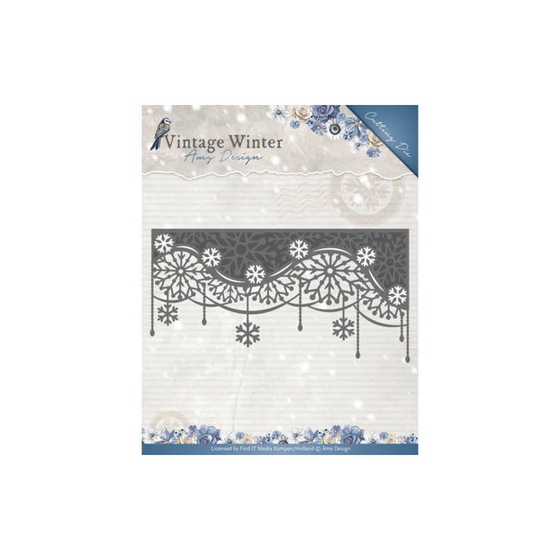 (ADD10125)Die - Amy Design - Vintage Winter - Snowflake Swirl Edge