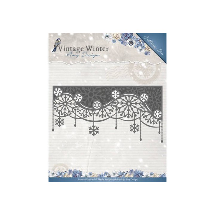 (ADD10125)Die - Amy Design - Vintage Winter - Snowflake Swirl Edge