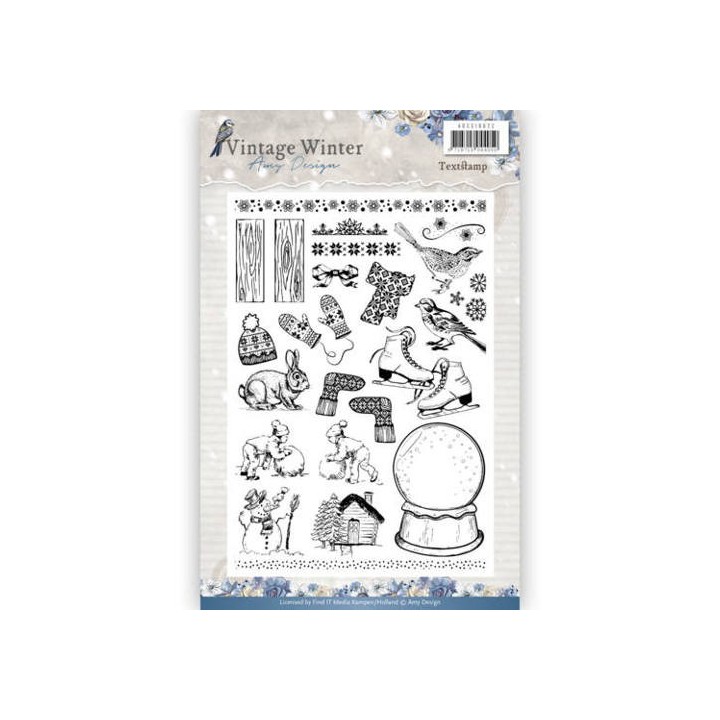 (ADCS10021)Clear Stamp - Amy Design - Vintage Winter