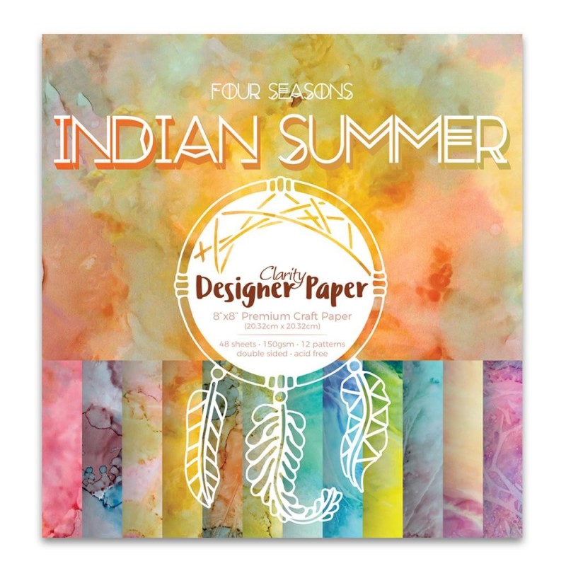 (ACC-CA-30524-88)DESIGNER CRAFT PAPER 8" X 8" INDIAN SUMMER