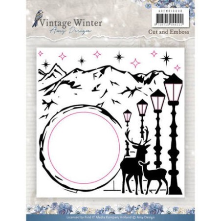 (ADEMB10008)Embossingfolder - Amy Design - Vintage Winter