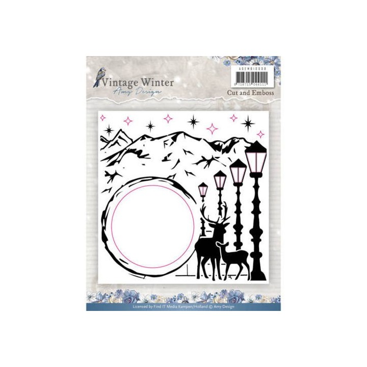 ADEMB10008)Embossingfolder - Amy Design - Vintage Winter