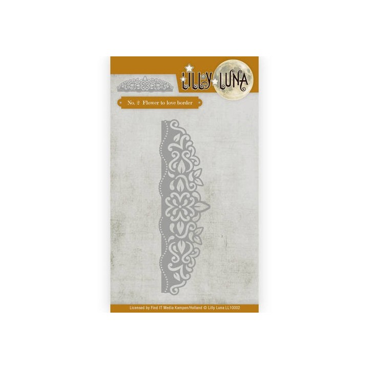 (LL10002)Die - Lilly Luna - Flowers to love border