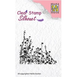 (SIL021)Nellie`s Choice Clearstamp - Silhouette Spring flowers