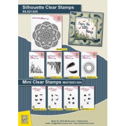 (SIL022)Nellie`s Choice Clearstamp - Silhouette Hanging flowers