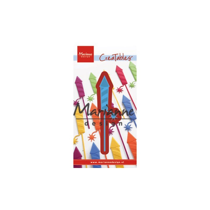 (LR0503)Creatables stencil Fireworks rocket