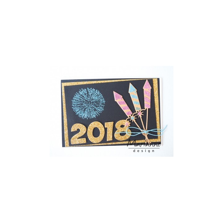 (LR0503)Creatables stencil Fireworks rocket