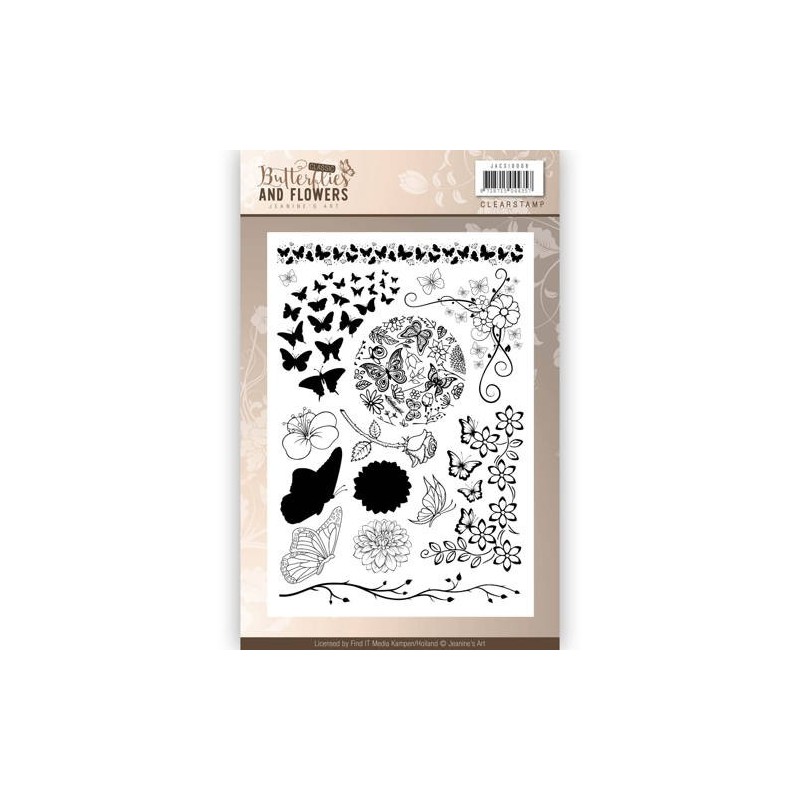 (JACS10008)Clearstamps - Jeanines Art - Classic Butterflies and Flowers