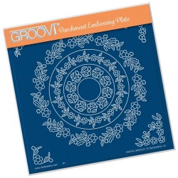 (GRO-FL-40830-03)Groovi Plate A5 TINA'S FLORAL DOODLE WREATH
