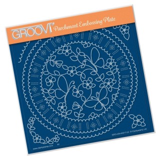 (GRO-AN-40817-03)Groovi Plate A5 LINDA'S BUTTERFLIES