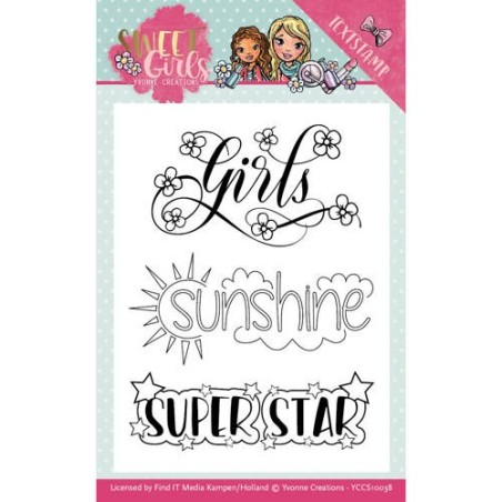 (YCCS10038)Clearstamp - Yvonne Creations - Sweet Girls