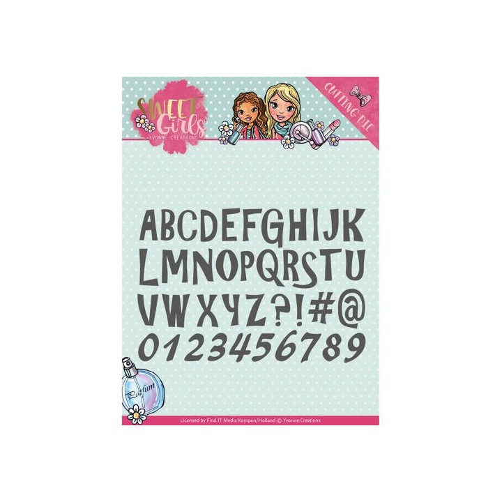 (YCD10121)Die - Yvonne Creations - Sweet Girls - Lovely Alphabet