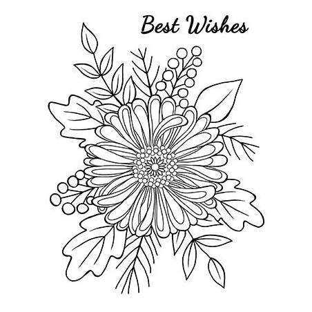 (JGS558)Woodware Clear Stamp Set Bold Blooms - Tracey