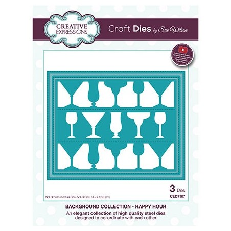 (CED7107)Craft Dies - The Background Collection - Happy Hour