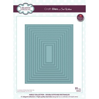 (CED5521)Craft Dies - The Noble Collection - Double Stitched Rectangles