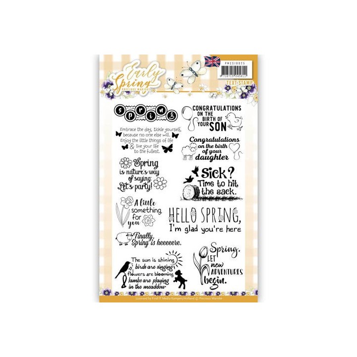 (PMCS10025)Textstamp - Precious Marieke - Early Spring - Tekst Engels