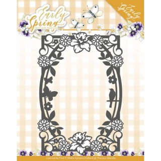 (PM10111)Dies - Precious Marieke - Early Spring - Spring Flowers Rectangle Frame