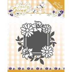 (PM10113)Dies - Precious Marieke - Early Spring - Spring Flowers Square label