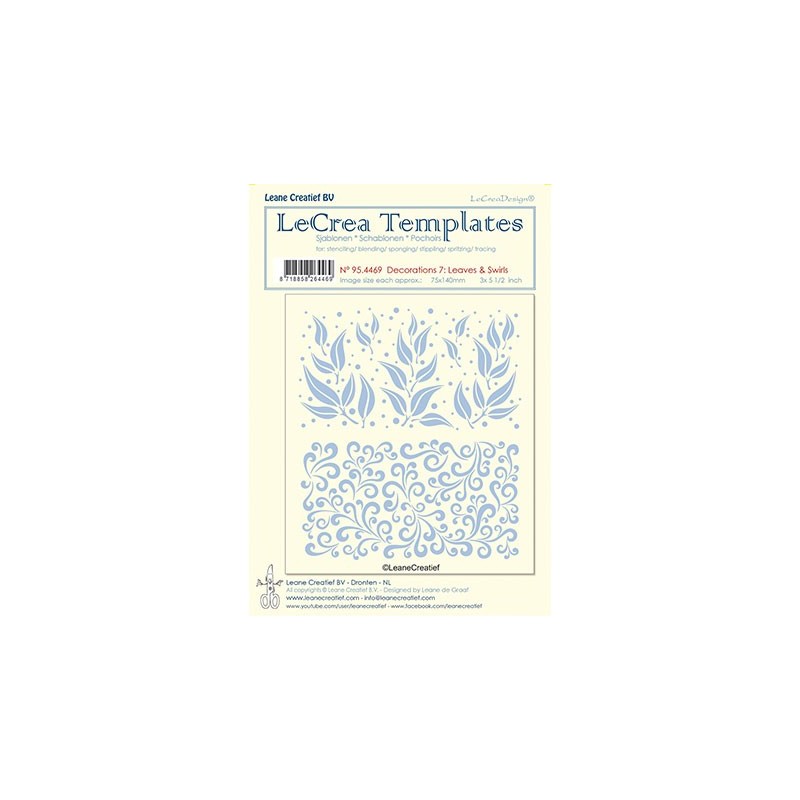 (95.4469)LeCrea Templates Leaves & swirls