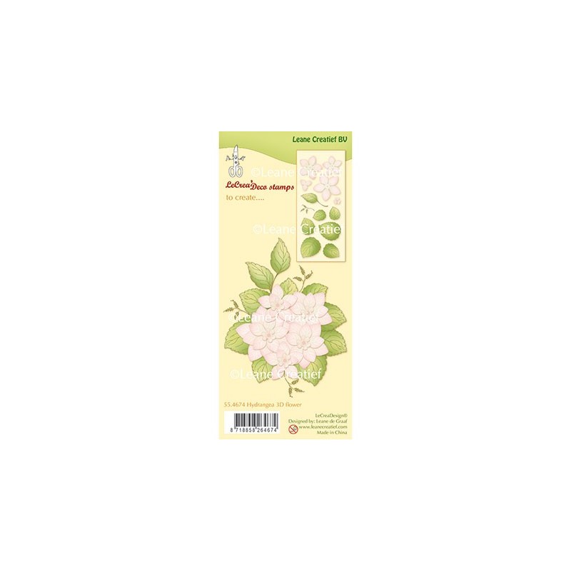 (55.4674)Clear stamp Hydrangea 3D flower