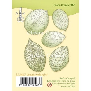 (55.4667)Clear stamp Leaves with veins