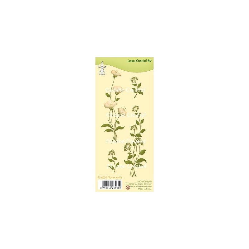 (55.4650)Clear stamp Flower swirls