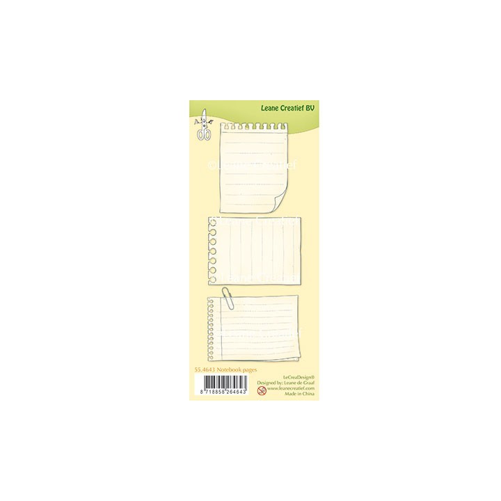 (55.4643)Clear stamp Notebook pages