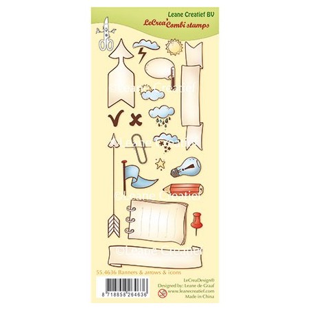 (55.4636)Clear stamp Banners, arrows & icons