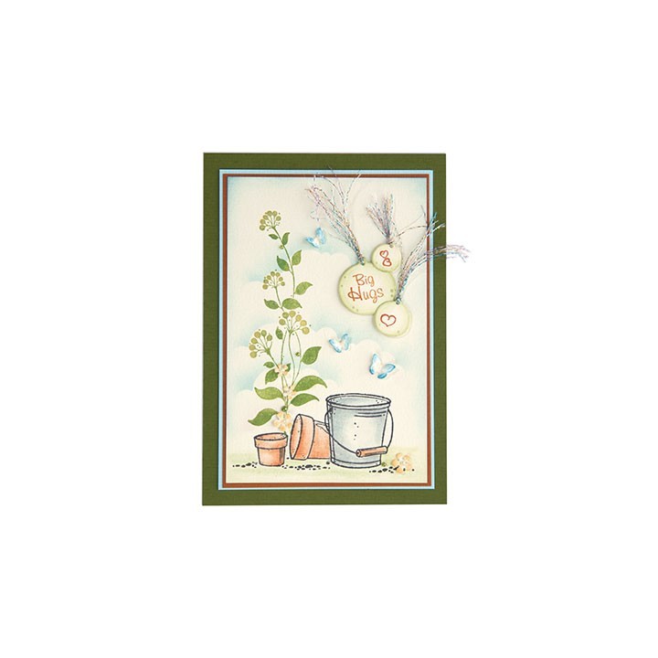 (55.4605)Clear stamp Garden