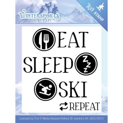 (JACS10012)Clearstamp Text - Jeanine's Art - Wintersports