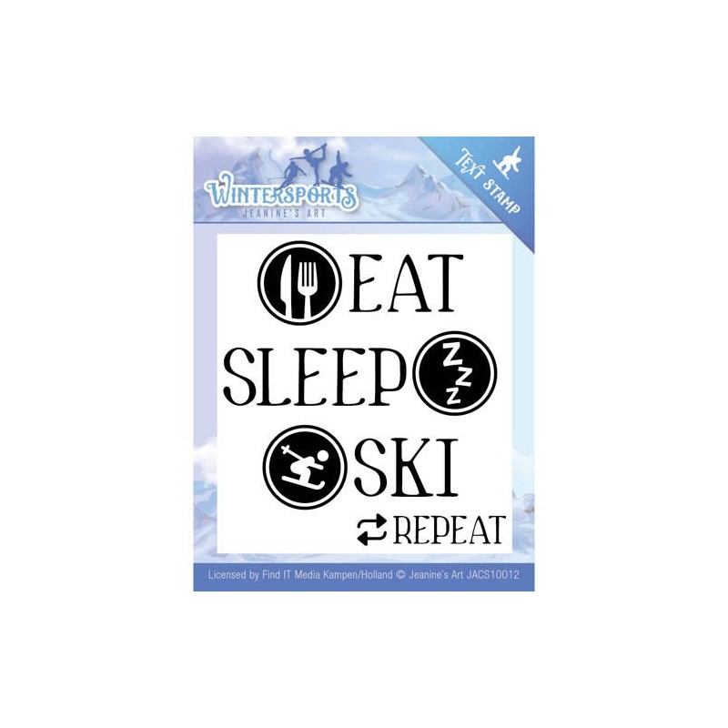 (JACS10012)Clearstamp Text - Jeanine's Art - Wintersports