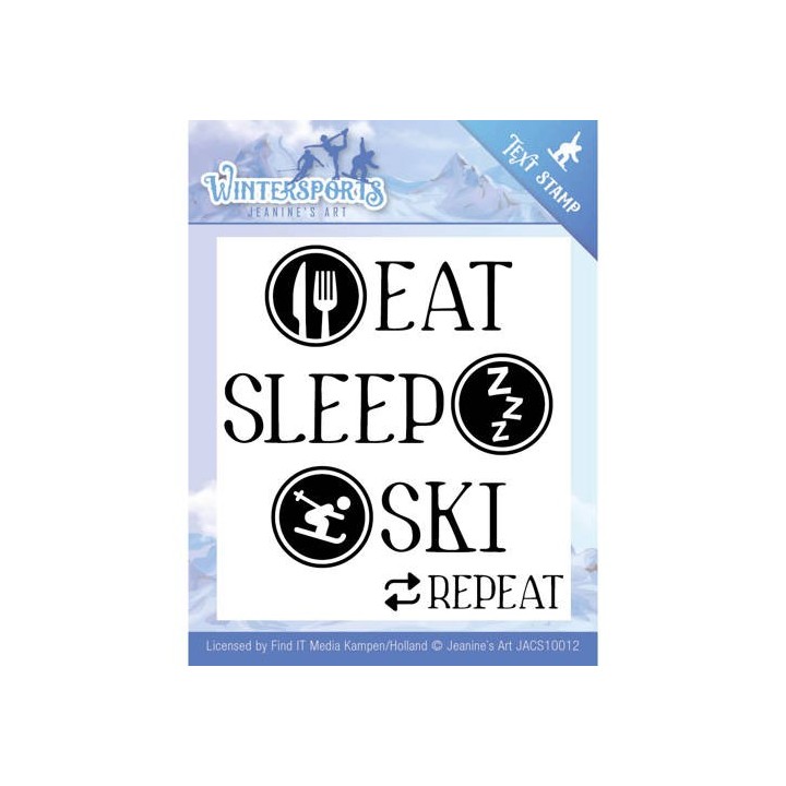 (JACS10012)Clearstamp Text - Jeanine's Art - Wintersports