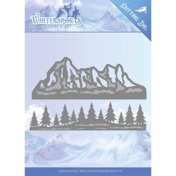 (JAD10029)Die - Jeanine's Art - Wintersports - Mountain Border