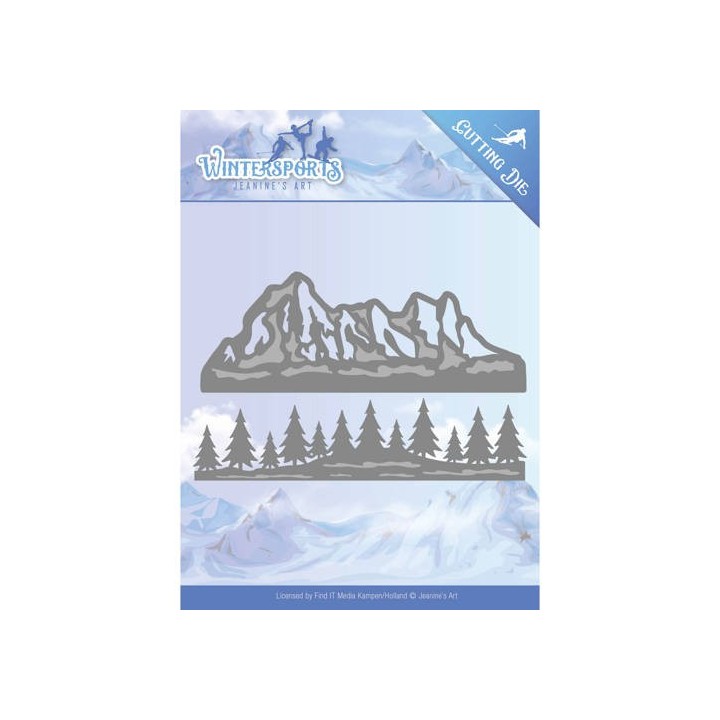 (JAD10029)Die - Jeanine's Art - Wintersports - Mountain Border