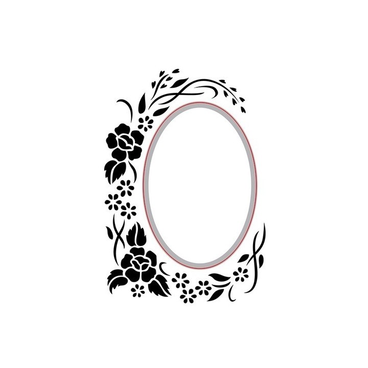 (HSEFD002)Hobby Solution Emb.& Die Cut "oval-floral"
