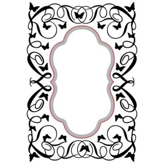 (HSEFD006)Hobby Solution Emb.& Die Cut "oval-butterfly-swirls"