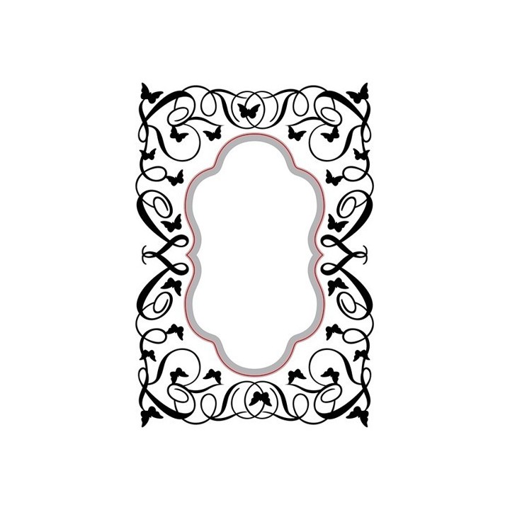 (HSEFD006)Hobby Solution Emb.& Die Cut "oval-butterfly-swirls"