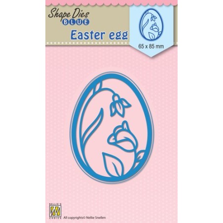(SDB013)Nellie's Shape Dies blue "Egg Easter"